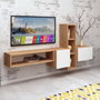 Hanah Home Mueble de TV Kumkuat Roble y Blanco
